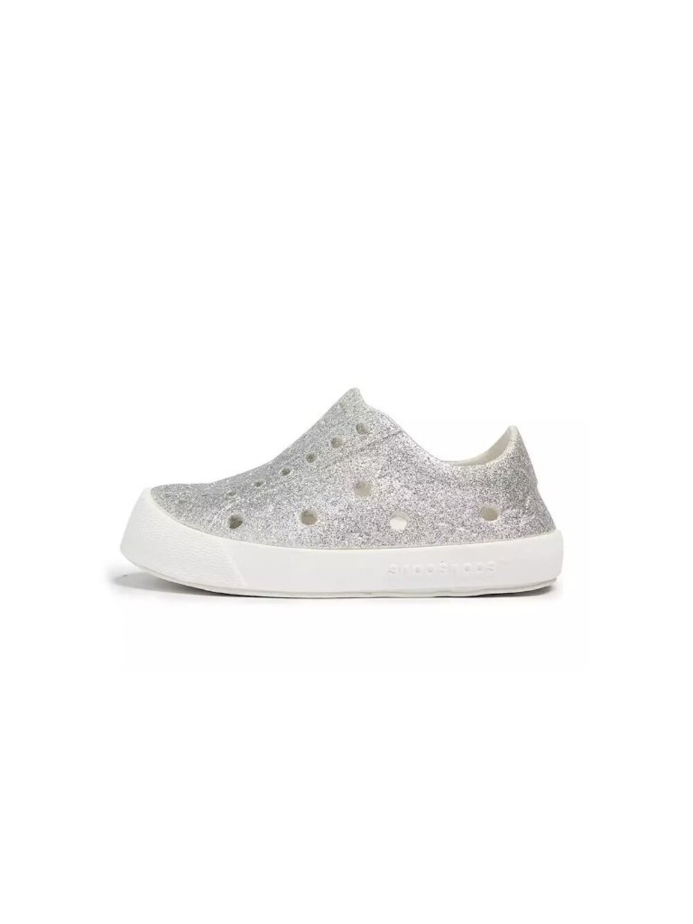 SHOOSHOOS Girls Silver Glitter Waterproof Sneakers Size 7 NEW NIB